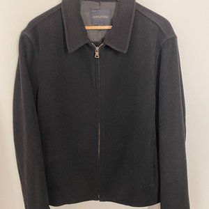 Vintage BANANA REPUBLIC Italian WOOL CASHMERE JACKET Gray Lining Sz L